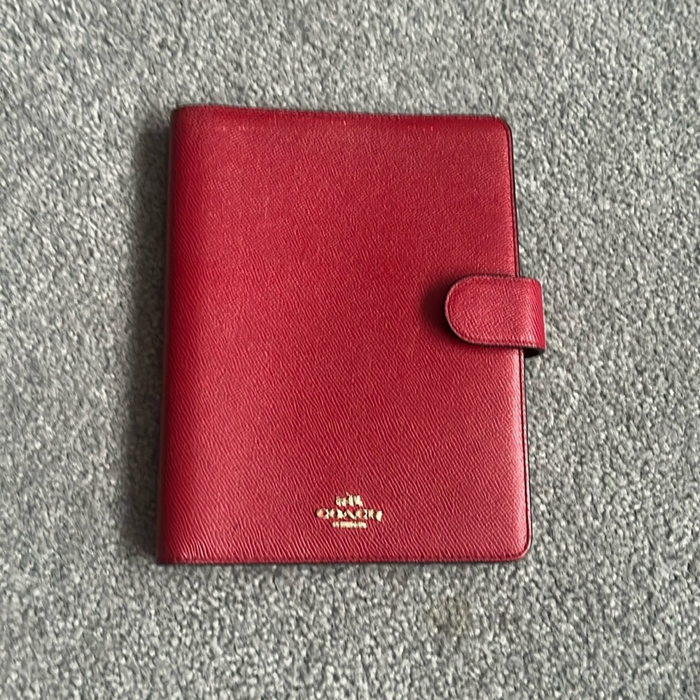 Coach Red Mini Calendar Holder